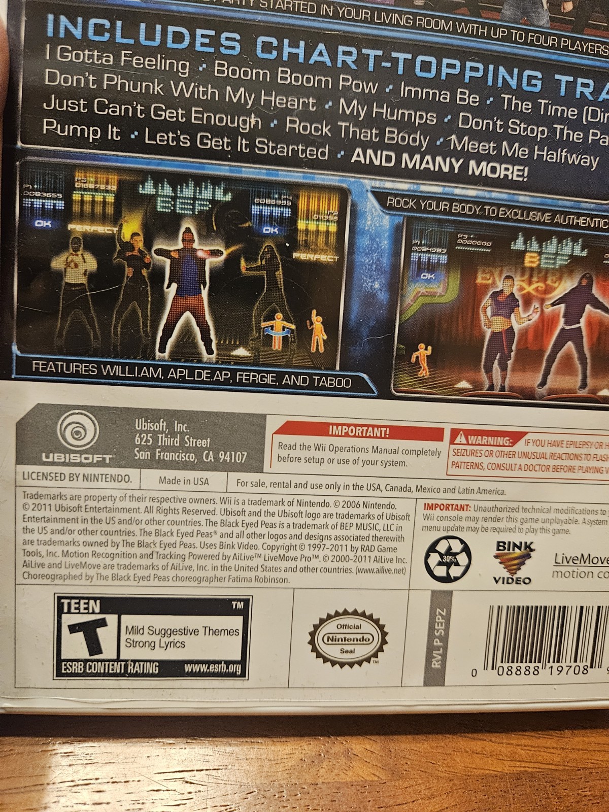 The Black Eyed Peas Experience Nintendo Wii 2011 CIB Complete Tested & Working