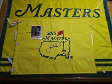 JORDAN SPIETH Signed 2015 Masters Flag 1st Major Auto Autographed