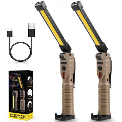 LED COB Rechargeable Work Light Mechanic Flashlight Lamp Magnetic Base Bright US