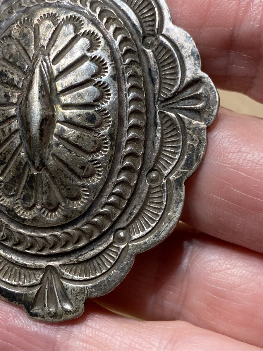 Vintage Sterling Silver Belt Buckle “Carson B” Concha