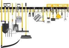 68'' All Metal Adjustable Garden Tool Organizer: Garage Tool Organizer Wall Moun