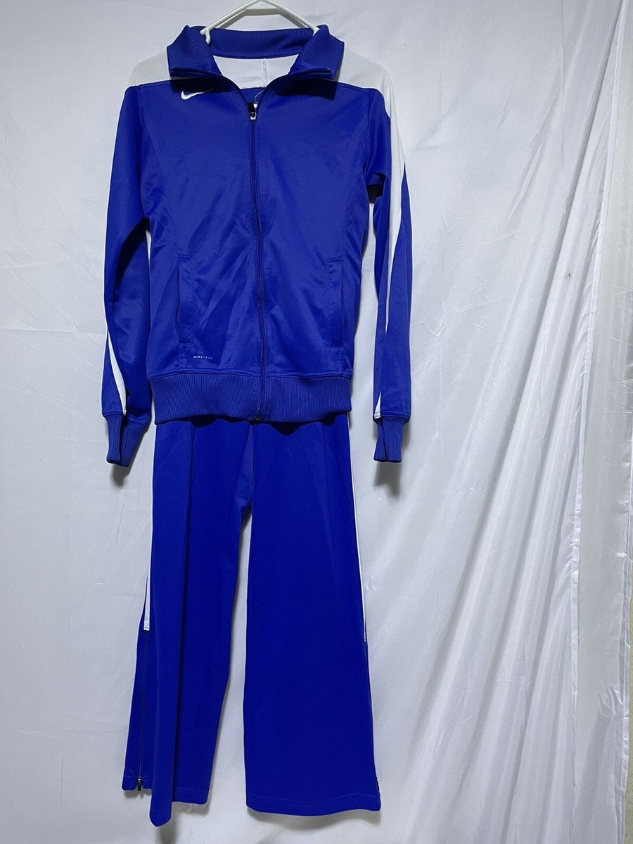 Women's Nike Dri-Fit KY UK BLUE Track Suit Jacket Pants Sz XS