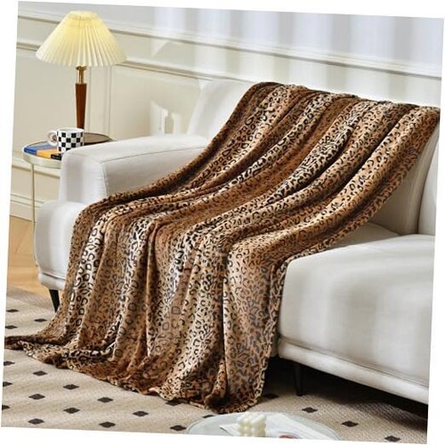 Fleece Blanket - Print Throw Blanket - Fuzzy 90" X 108" King Leopard