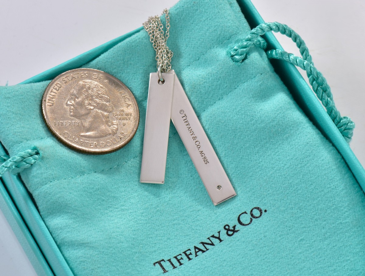 Tiffany & Co Silver Diamond Paloma Picasso Loving Heart Bar
