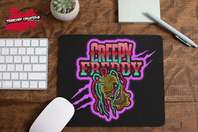 Creepy Freddy Monster Mouse Pad - Funny Mousepad - Clown Humor Mouse mat -Custom