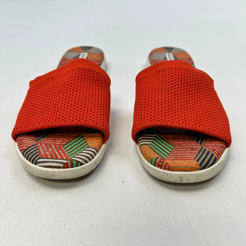 Slides femininos Alex Marie de malha laranja/multi moda tamanho 7M - Imagem 4 de 4