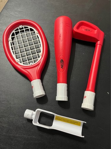 Nintendo Wii Sports Nerf Pack 3 Accessories Tennis/Golf/Baseball