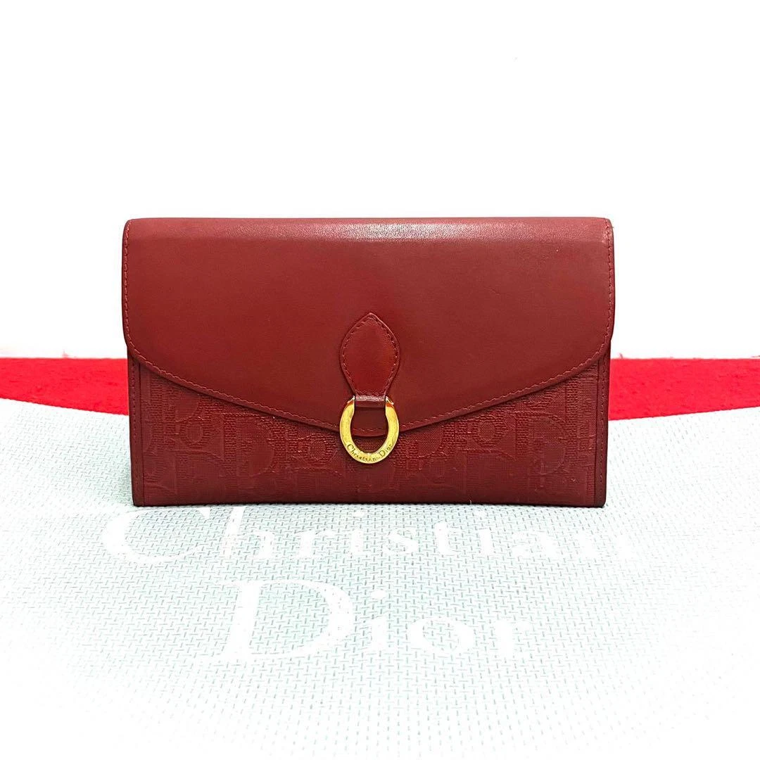 Extreme Good Condition Christian Dior Logo Metal Trotter Leather