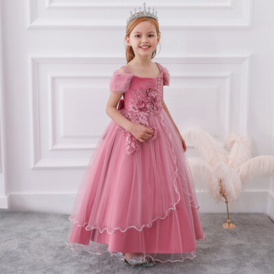 flower girl dresses toddler Vedolay Little Girls Dress Summer Sleeveless Polyester Tutu Dresses,Pink 12-18 Months stealing special event style has never been so beautiful and affordable Designer 3D Flowers Tea Length