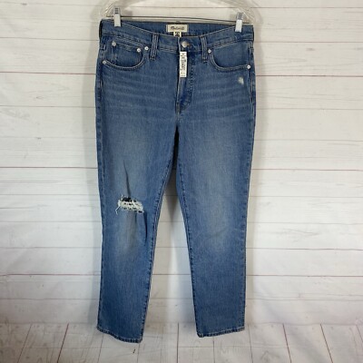 Madewell Womens The Mid Rise Perfect Vintage Jean Sz 28 Blue Stretch (31x27.5)