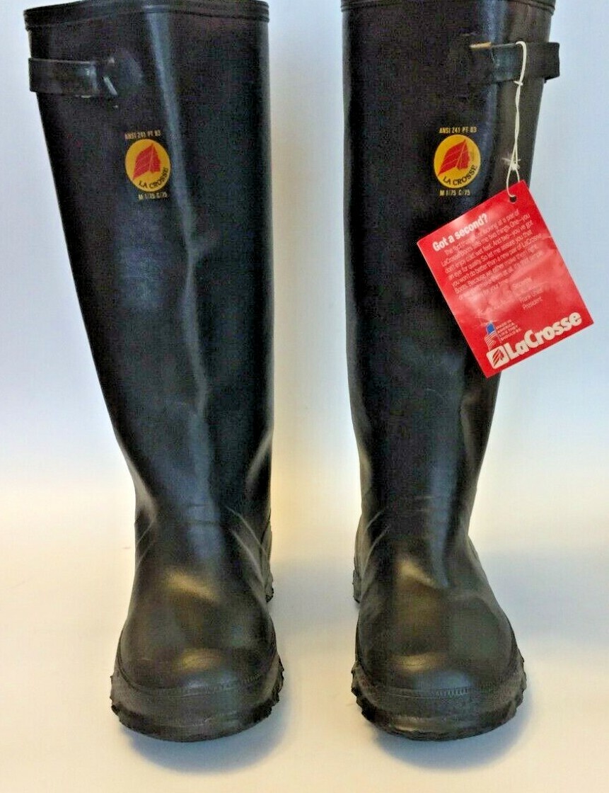 LaCrosse RUBBER Overshoe BOOTS 18 INCH REFLECTIVE DENVER BLACK
