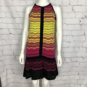 Missoni Women S Dress 38 Maroon Yellow Chevron Textures Sleeveless
