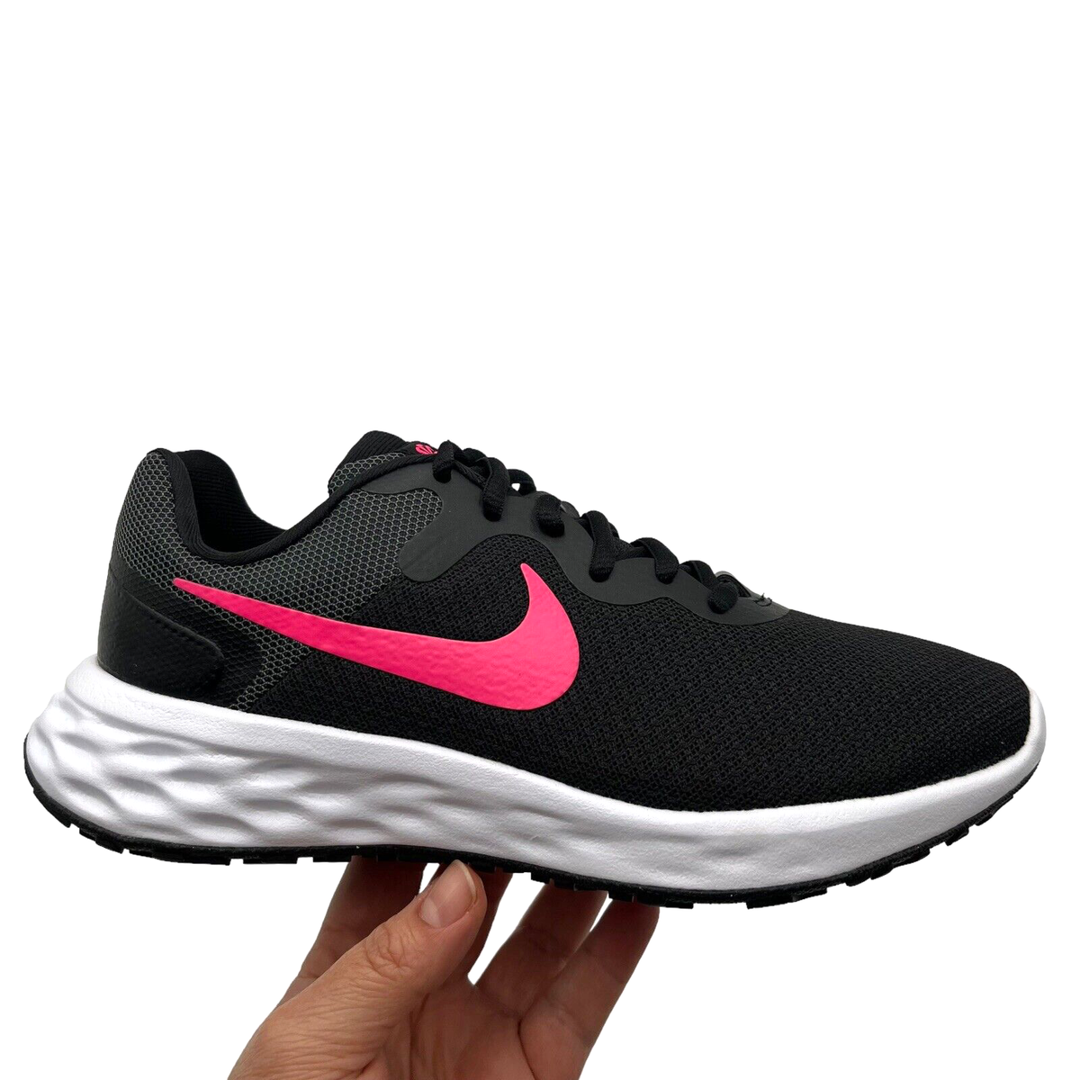 Nike Revolution Women's Running Shoes Size Black Pink Mesh