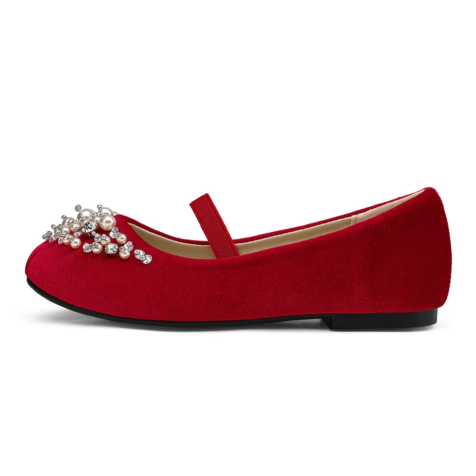 Niños Niñas Zapatos Planos Informales Mary Jane Zapatos Princesa Boda Zapatos Foto 4 de 4