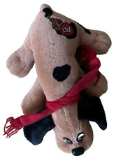 Vintage 1986 Tonka Pound Puppy Puppies Plush 7.5" Brown w/ Black Ears  Spots