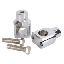 For Harley Dyna Fatboy Softail Sportster 1" Silver Motorcycle Handlebar Risers