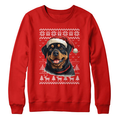 Weihnachten Rottweiler Sweatshirt für Kinder Hundebesitzer Rottie Festlich Weihnachtsmann Mütze ...
