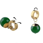 Dragon Ball Vegetto Potara Son Goku FAUX AGATE Hanging NO PIERCE Earring Set