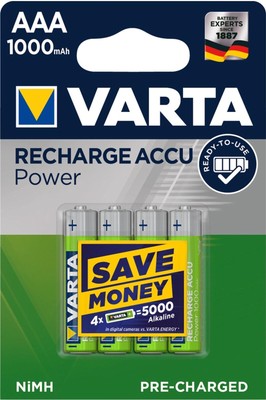 Varta Recharge AAA Micro Akku Endless Ni-MH 1,2V 750mAh