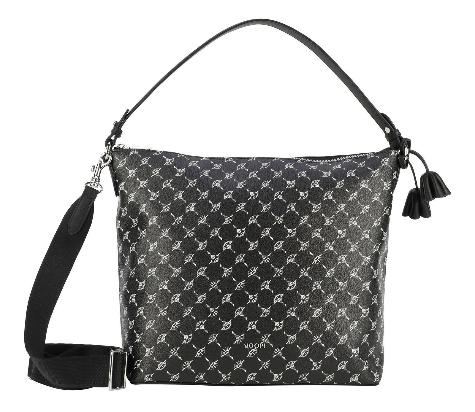 JOOP! Bolso de hombro Cortina 1.0 Alara Hobo L negro blanco nuevo