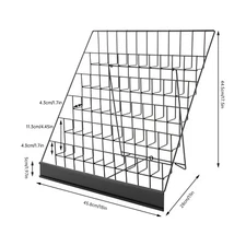 6 Tier Wire Countertop Rack Comic Book Rack Book Display Stand For Books DVD CD