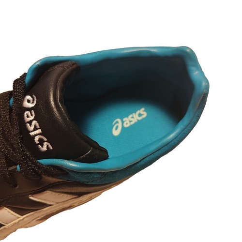 ASICS HL750 W Size 9 Running Sneaker Shoe Leather Upper Rubber Sole Black Aqua - Picture 6 of 22