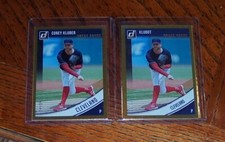 2018 Panini Donruss Variations Press Proof Gold /99 Corey Kluber + (Klubot) (2)