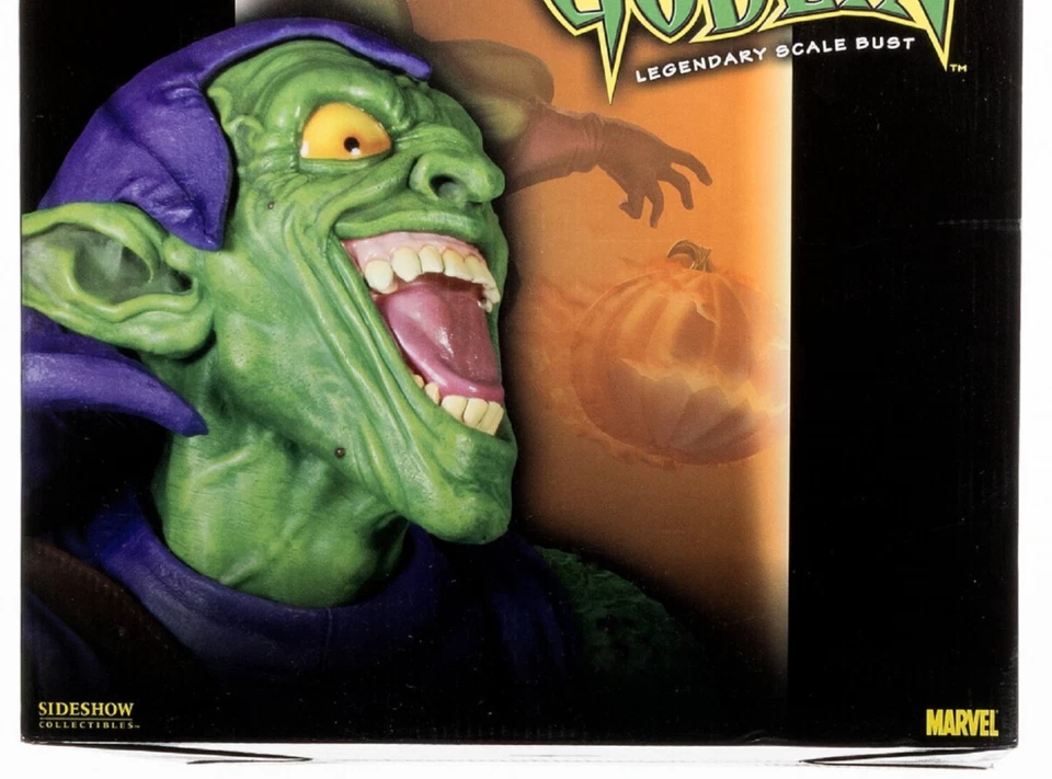 全新/密封! Sideshow GREEN GOBLIN Legendary Scale Bust Limited #14/400 带盒 — 第 3/4 张图片