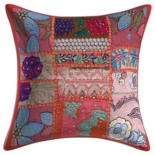Patchwork Cushion Cover Vintage Throw Ethnic Pillow Case Hippie Gypsy Home Decor