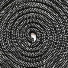 6mm x 50m Polyester Rope Double Braid Black Marine Yacht Sailing Mooring Boat