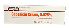 Rugby Capsaicin Cream 0.025% Regular Strength Pain 60gm ( 1 tube ) white __