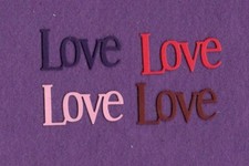 LOVE  20 die cuts scrapbook cards