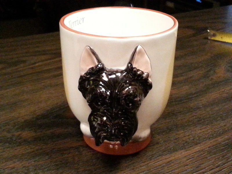 SCOTTISH TERRIER Dog Porcelain Coffee Mug Cup Ceramic Figurine Quality DNC   NIB