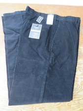 NWT Haggar Black Men Work-To-Weekend Corduroy Comfort Waist Pant Classic Fit