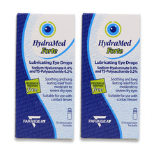 HydraMed Forte Lubricating Eye Drops 10ml x2 Dry Eye Relief