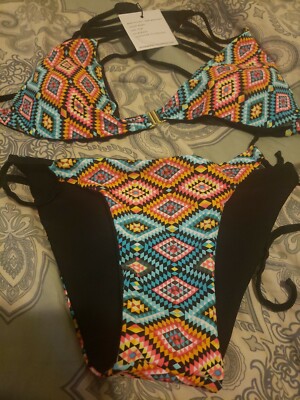 Khon & Boon Swimwear 2 Piece Bathing Suit Size L NWT