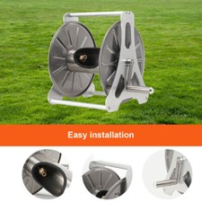 Heavy Duty Garden Hose Reel Wall Mount Water Hose Reel with Crank 40M UK