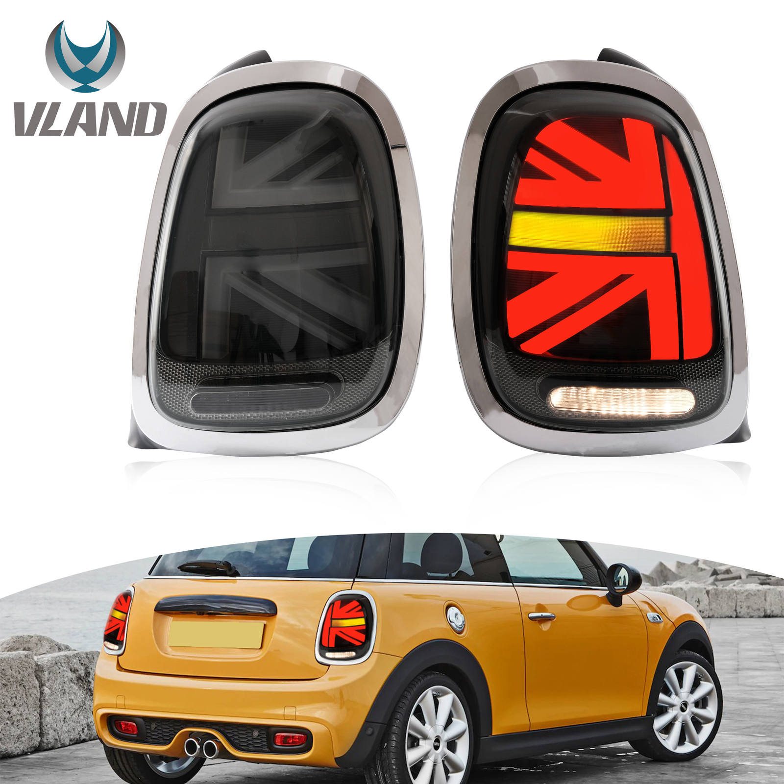 Feux arrière LED fumés pour BMW Mini F55 F56 F57 de 2014 à 2019