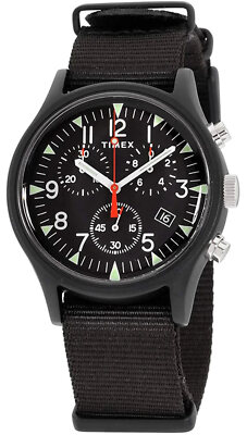 Timex TW2R67700 MK1 Men's Analog Chronograph Round Watch Black Nylon Strap
