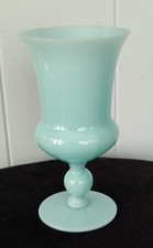 Antique Portieux Vallerysthal Goblet  Robin Egg Blue c1840
