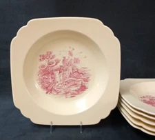 Homer Laughlin OLD ENGLISH SCENE Rimmed soup bowl