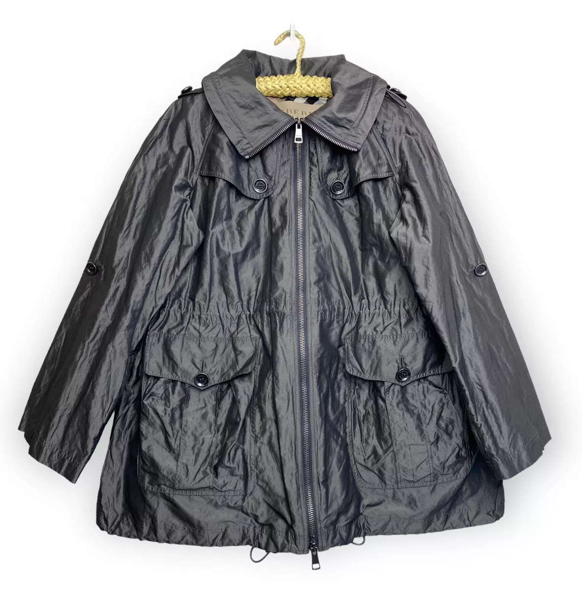 Burberry brit raincoat with hood cheap