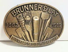 1982 Belt Buckle Brunner Lay 100 Years 1882 to 1982