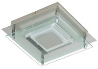 1Fl. Deckenleuchte Deckenlampe Mit 22X22Cm Nickel 550Lm 6W Warmweiß