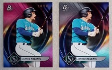 2022 BOWMAN PLATINUM #7 JARRED KELENIC MARINERS PINK FOIL BOARD 131/199 & BASE