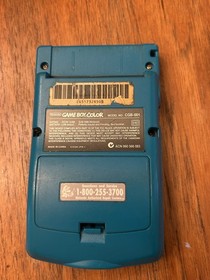 Nintendo Game Boy Color Handheld  Console Teal TESTED 1998 cgb 001 with 3 games
