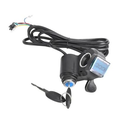 E-Bike Thumb Throttle with LCD Voltage Display Speed Control Power Switch with