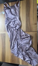 NWT Missacc Ruffle Gown Womens Pink Wedding See Measurements