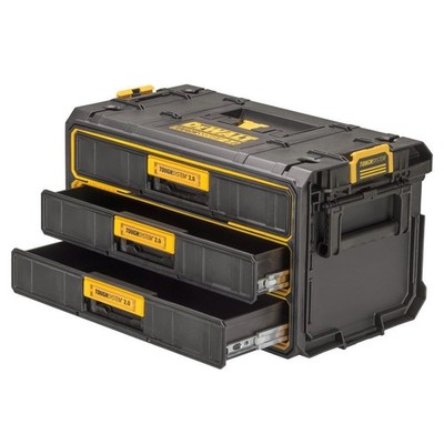 DEWALT ToughSystem 2.0 3-Drawer Tool Box, Plastic Black New -DWST08330