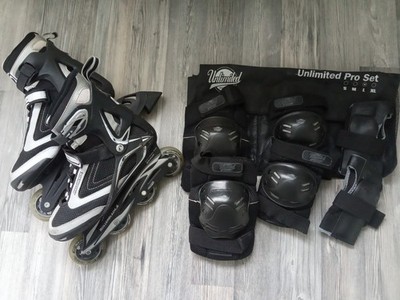 Rollerblade (ZETRABLADE NX) Inlineskates Herren Größe 44 + Unlimited Protektoren